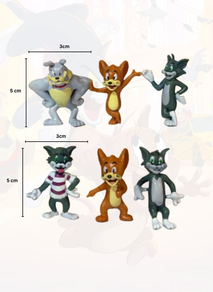 Premium Tom and Jerry Cartoon Mini Figure Set – Classic Animated Character Collectible Toys - Image 3